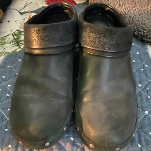 MERRELL LUXE WRAP Black Leather Studded Mule Size 8.5, Medium Width